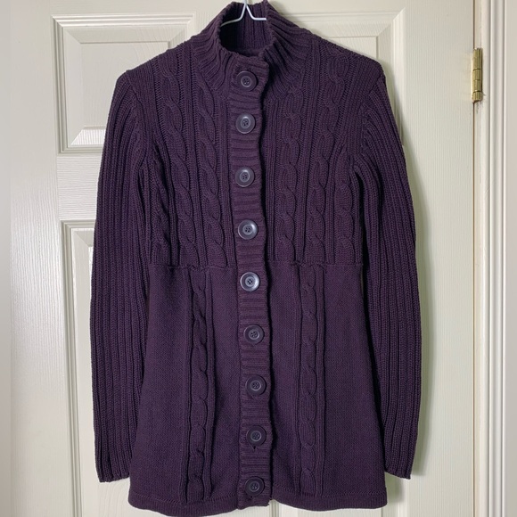 Roots | Purple Knitwear Cardigan Chunky Buttons - XS - Picture 1 of 4